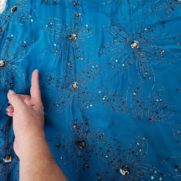 Chico's Womens Cherish Jacket Beaded Sequiened Lined Long Sleeve Size 2 - Picture 9 of 10